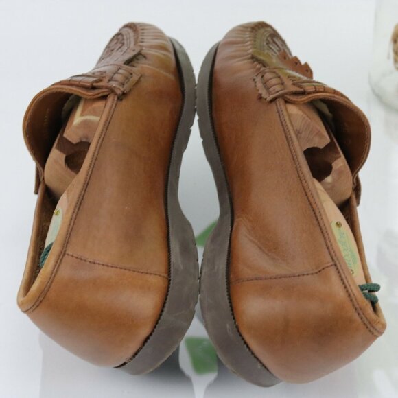 Oleg Cassini Mens Bernie Loafer Size 10 D Woven Brown Leather Moc Toe Kiltie - Picture 8 of 12